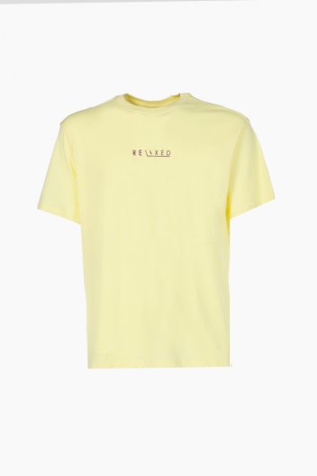 T-SHIRT CON STAMPA RELAXED GIALLO