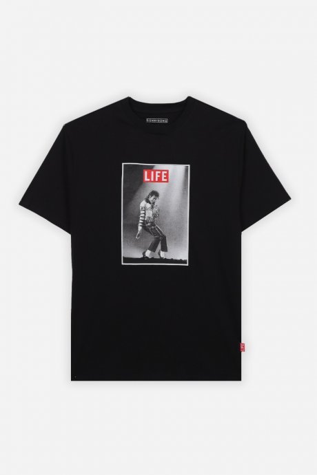 T-shirt con stampa life nero