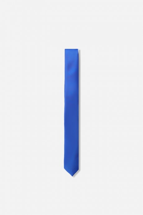 Cravatta in raso bluette