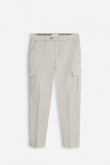 Pantaloni cargo grigio ghiaccio