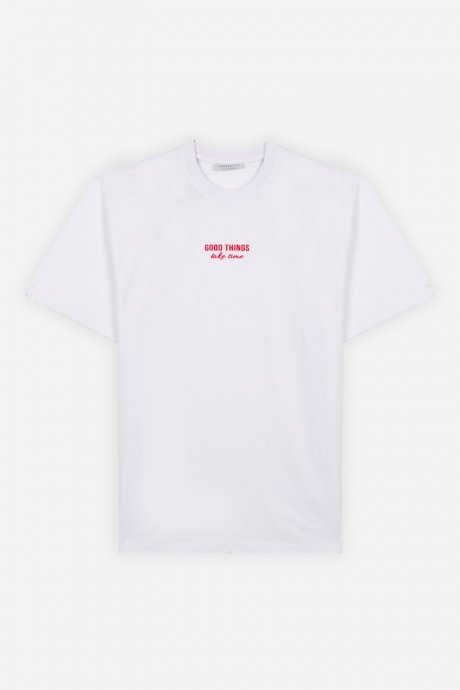 T-shirt con stampa spessorata bianco