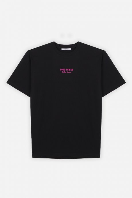 T-shirt con stampa spessorata nero