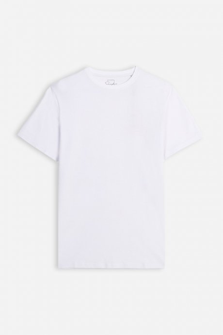 T-shirt girocollo cotone bielastico bianco