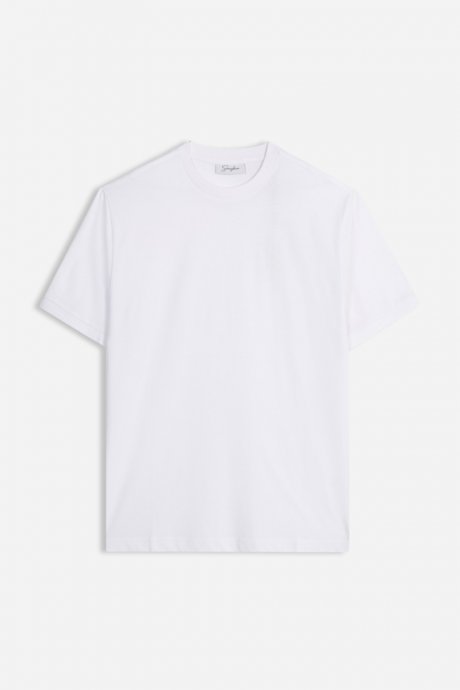T-shirt basic con logo bianco