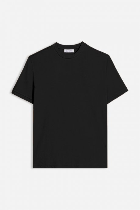 T-shirt basic con logo nero