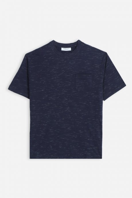 T-shirt girocollo space dye bleu
