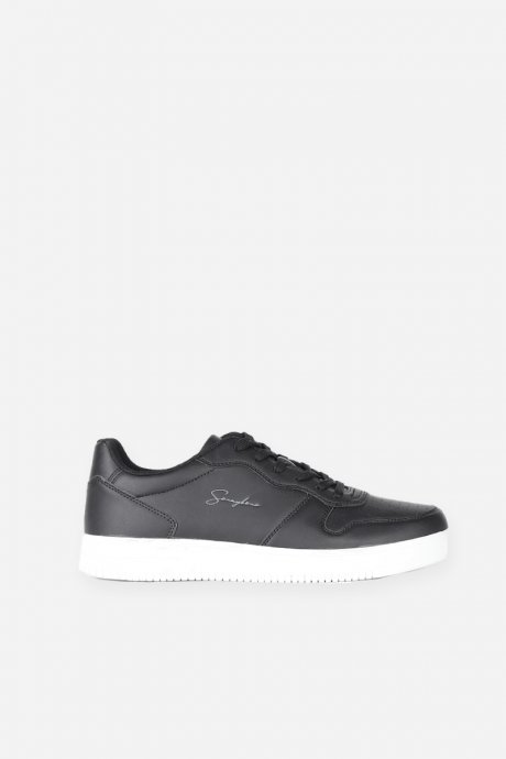 Sneakers basic con logo nero