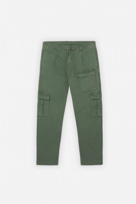 Pantaloni cargo comfort verde bosco
