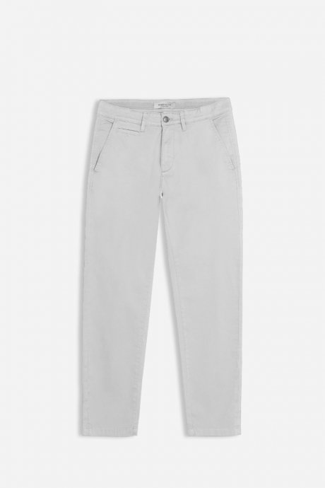 Pantaloni chinos in twill grigio