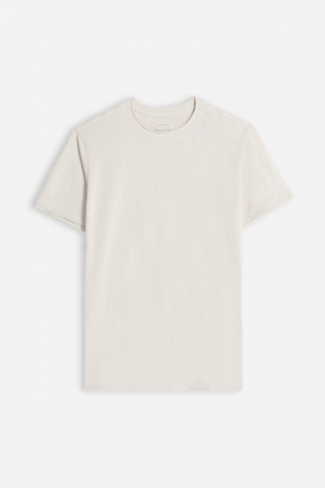 T-shirt girocollo basic beige chiaro