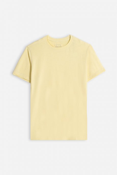 T-shirt girocollo basic giallo chiaro