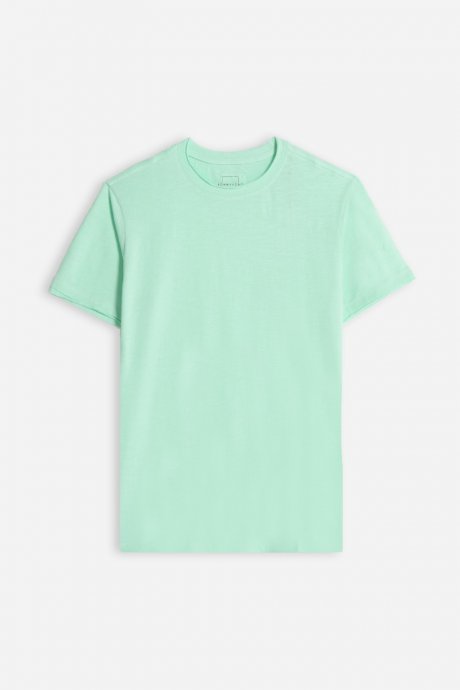T-shirt girocollo basic verde acqua